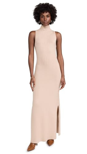 525 Women's Aurora Funnel Neck Maxi Dress, Light Taupe, Tan, XS | Amazon (US)