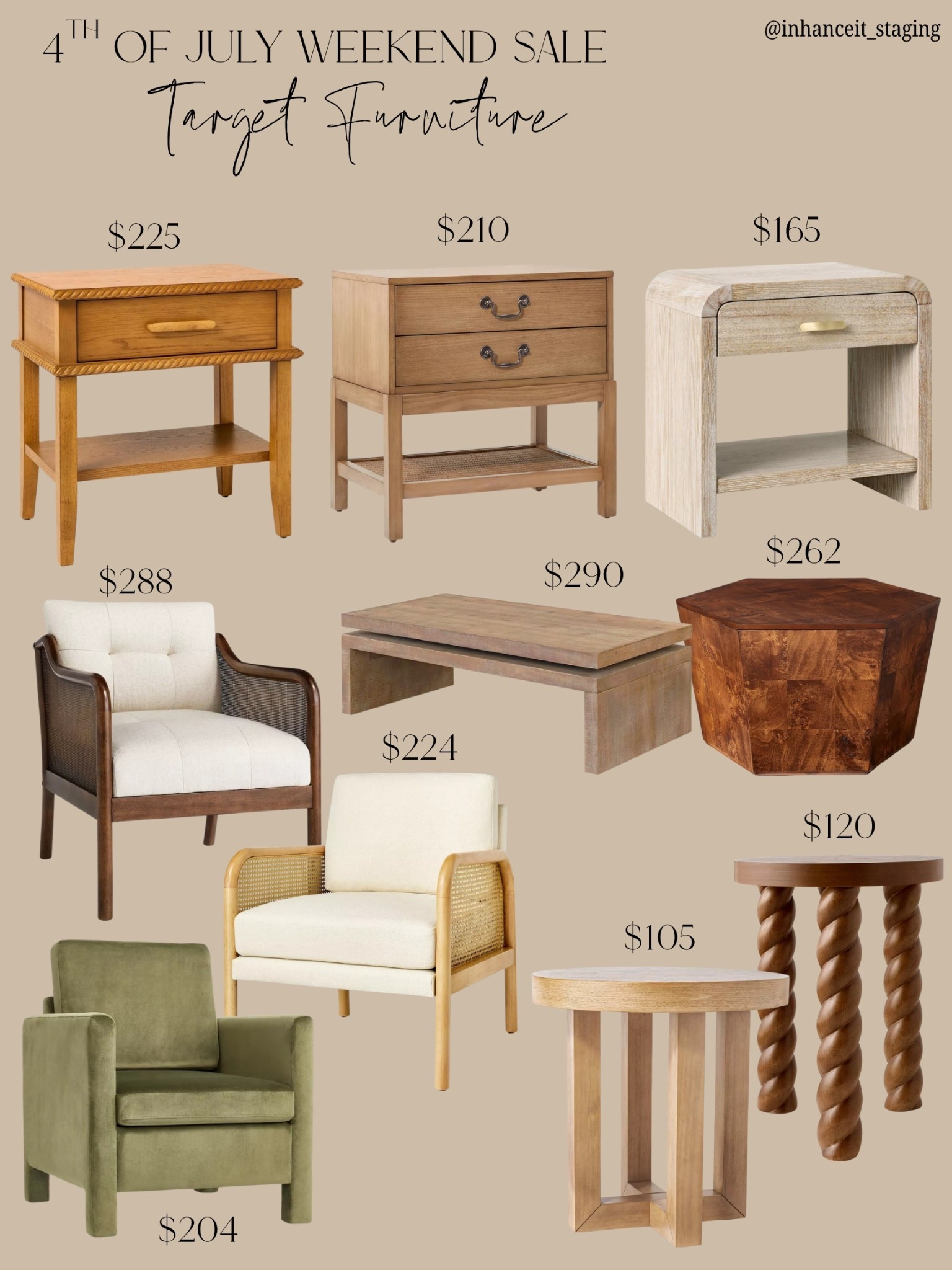 SALE ALERT! Some of our favorite Target furniture finds from their holiday sale 🇺🇸

#home #decor #furniture #sale #target #nightstand #coffeetable #accentchair #sidetable

#LTKHome