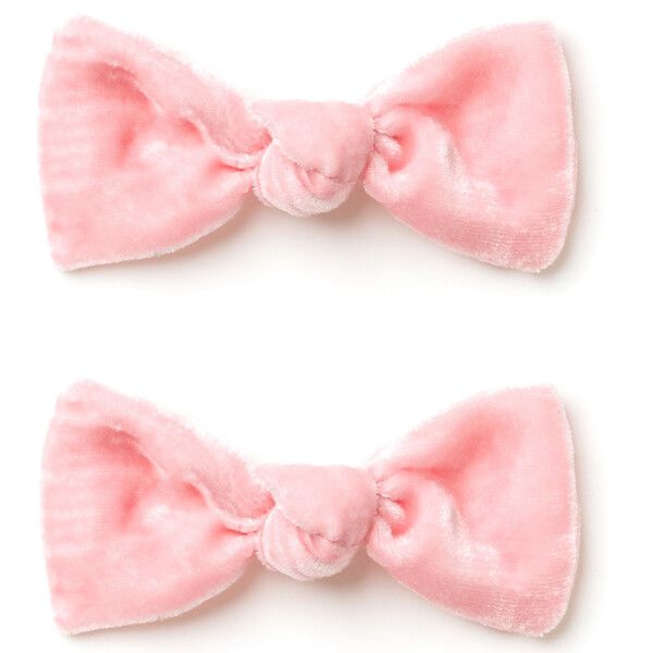 Mini Bow Set, Pink Velvet | Maisonette