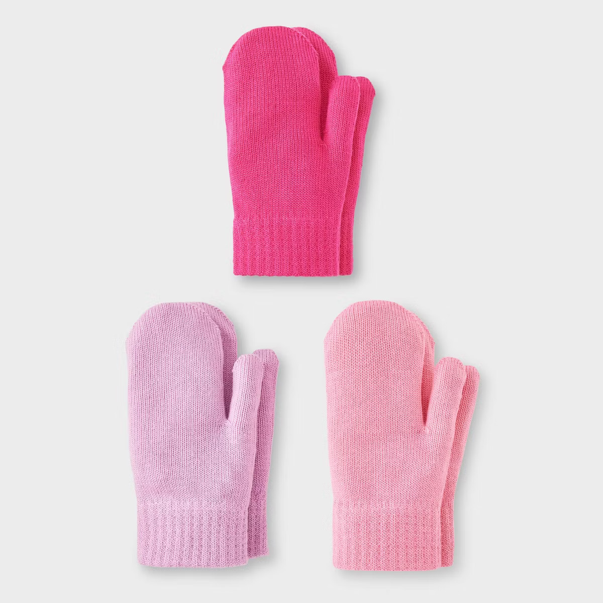 Toddler 3pk Mitten Set - Cat & Jack™ Light Pink/ Pink/ Mauve 2T-5T | Target