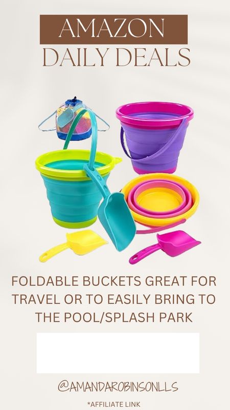 Amazon daily deals
Foldable sand buckets 

#LTKKids #LTKSwim #LTKSaleAlert