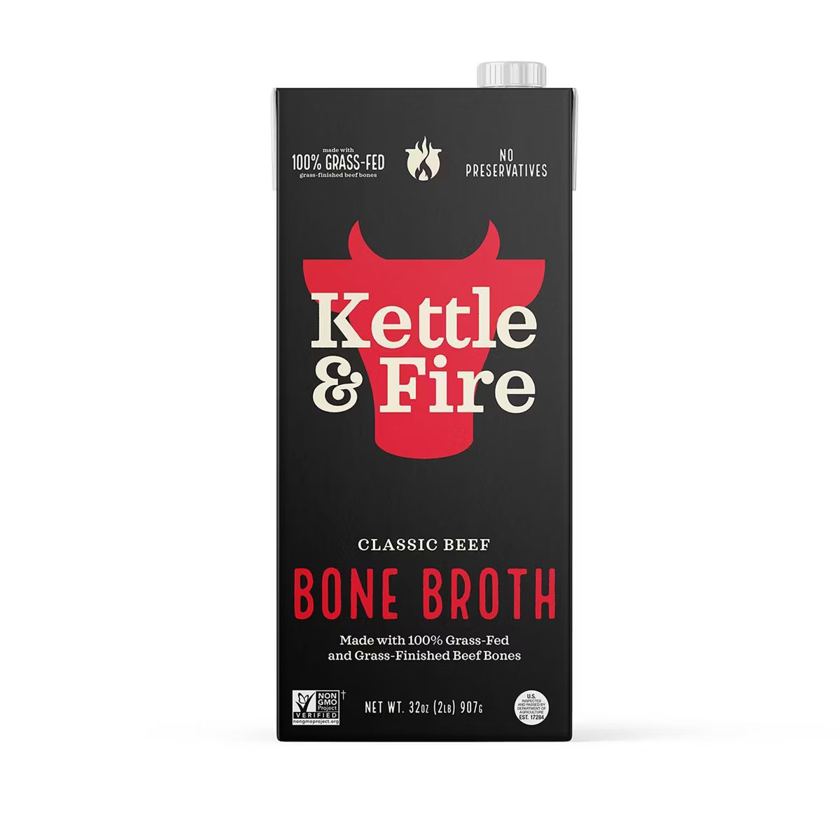 Kettle & Fire Beef Bone Broth - 32oz | Target