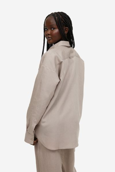 Linen-blend Shirt | H&M (US + CA)