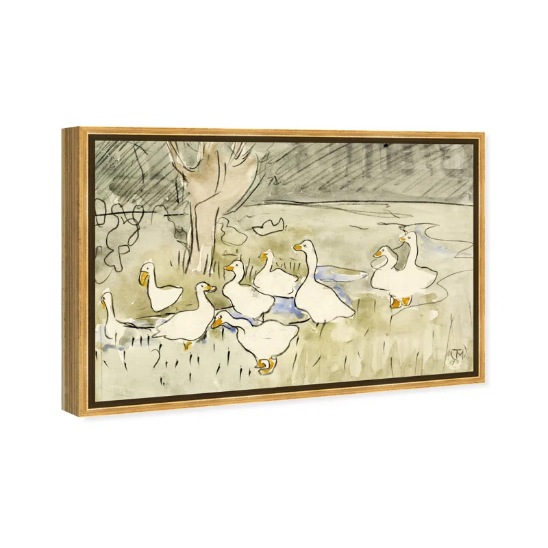 Theo Van Hoytema Ducks On Canvas by Theo Van Hoytema Painting | Wayfair North America
