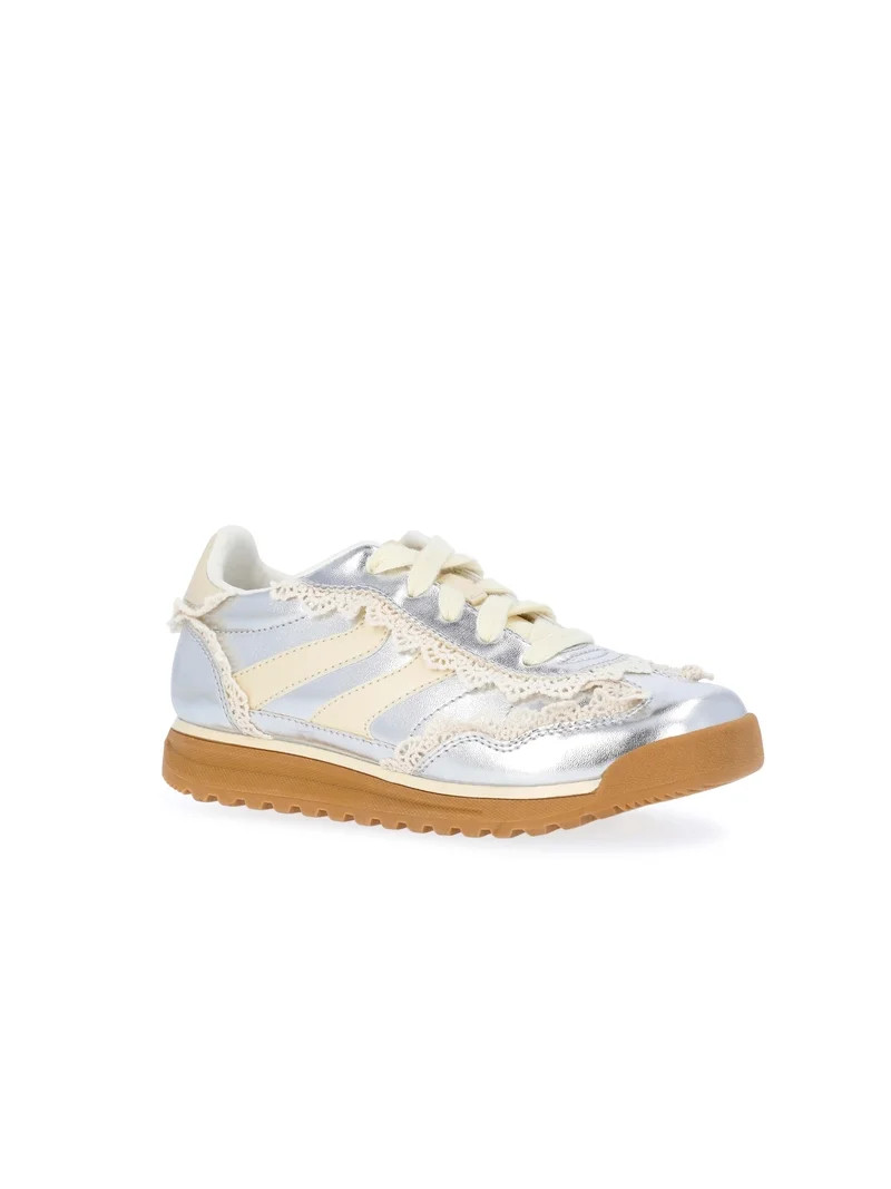 Wonder Nation Little & Big Girls Low Profile Sneakers | Walmart (US)