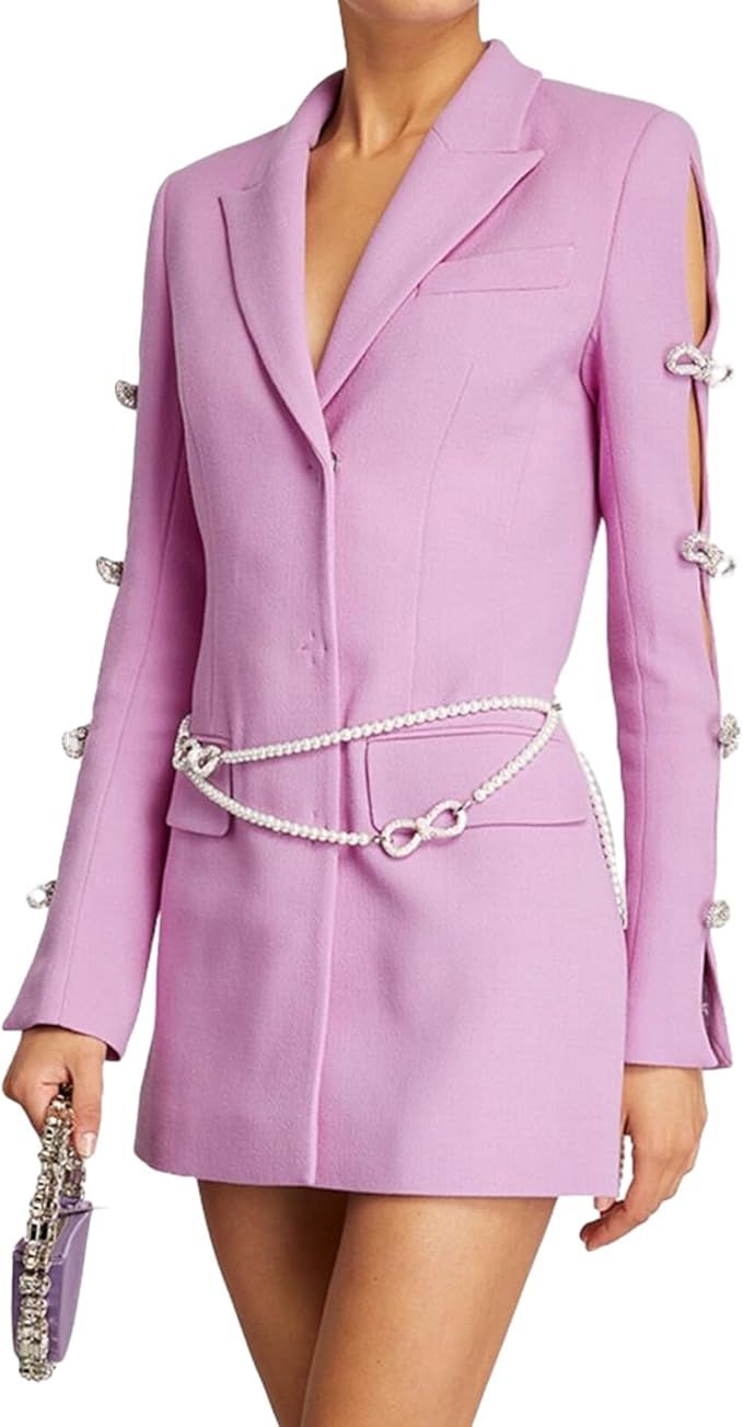 Violet Blazer Dress Bow Knot Womens Blazer | Amazon (US)