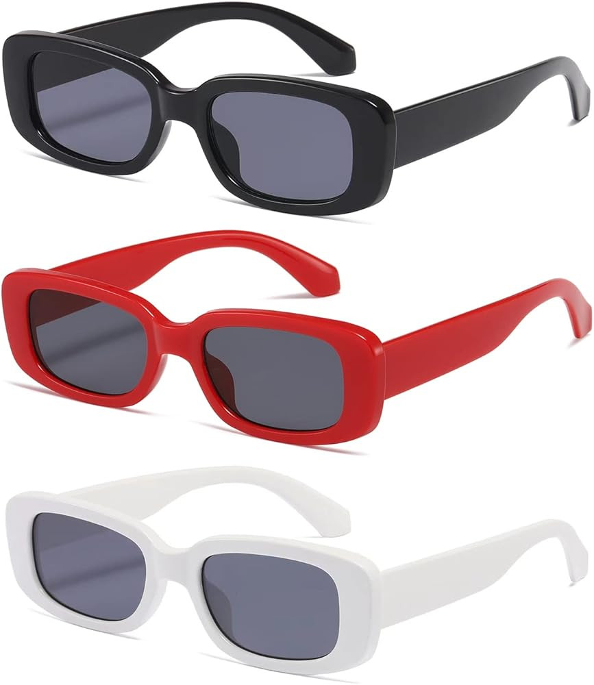kimorn Rectangle Sunglasses for Women Men Trendy Retro Fashion Sun Glasses 90’s Vintage UV 400 ... | Amazon (US)