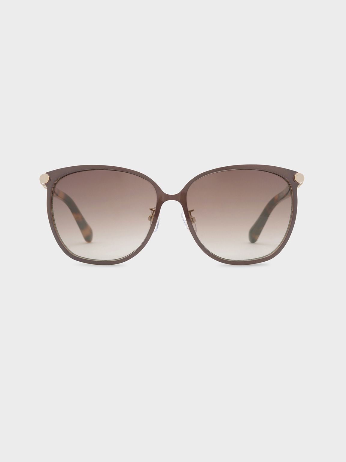 Oversized Square Sunglasses
 - Brown | Charles & Keith CA