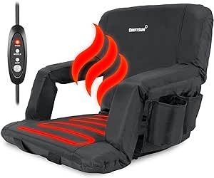 Driftsun Heated Reclining Stadium Seat - Bleacher Chair with Heating Technology, Back Support, Fo... | Amazon (US)