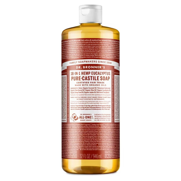 Dr. Bronner's 18-In-1 Hemp Pure-Castile Soap - Eucalyptus - 32 fl oz | Target