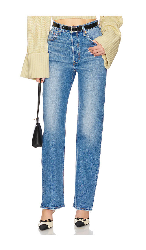 LEVI'S Ribcage Full Length Jeans in Blue. Taglia 30. Also in 26, 27. | Revolve Clothing (Global)
