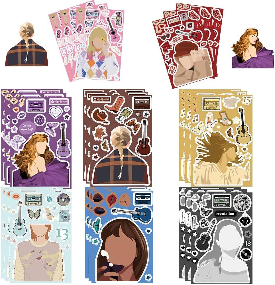 Taylor Music Stickers [16 Sheets ] Waterproof Swift Country Music Singer Albums Stickers for Girl Te | Amazon (US)
