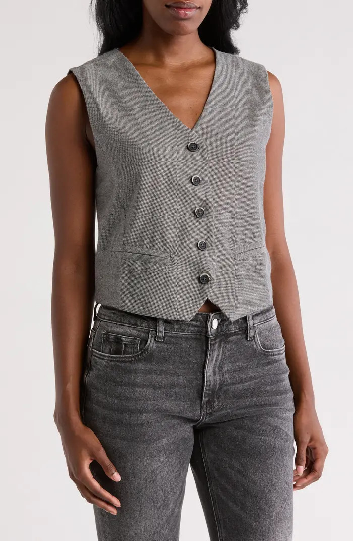 Democracy Crop Button-Up Vest | Nordstromrack | Nordstrom Rack