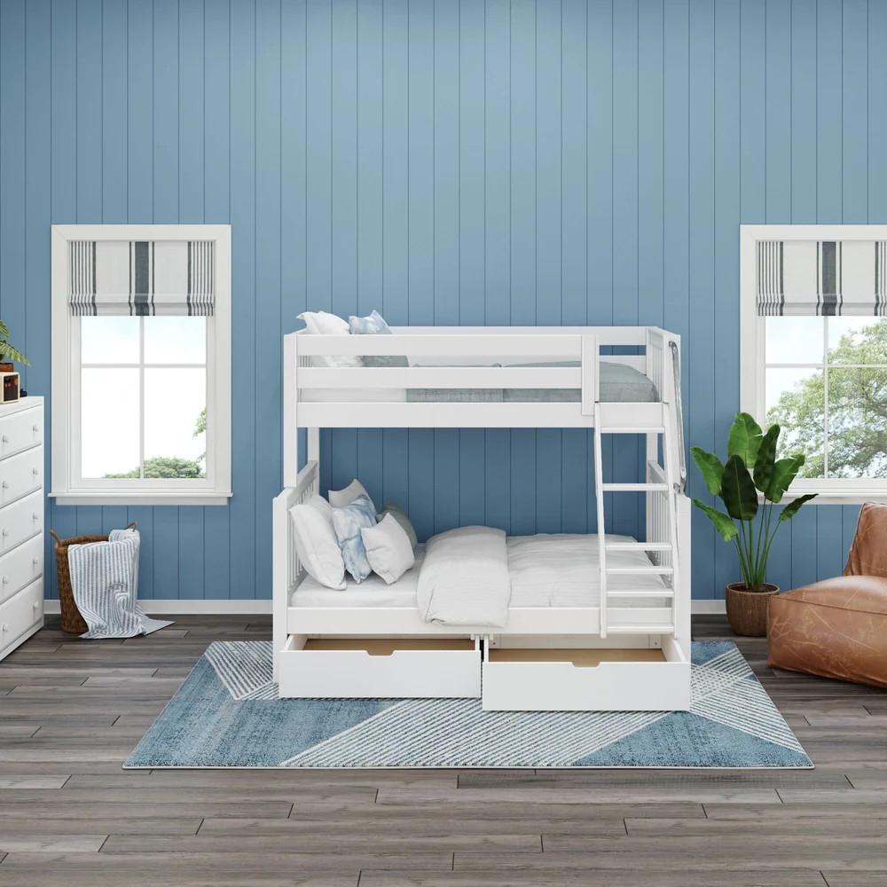 Medium Twin/Full Bunk Bed with Underbed Storage Drawer | Maxtrix Kids Furniture