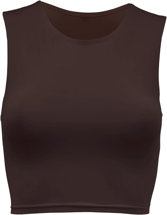 Almere High Neck Cropped Double-Lined Contour Women's Tank | Amazon (US)