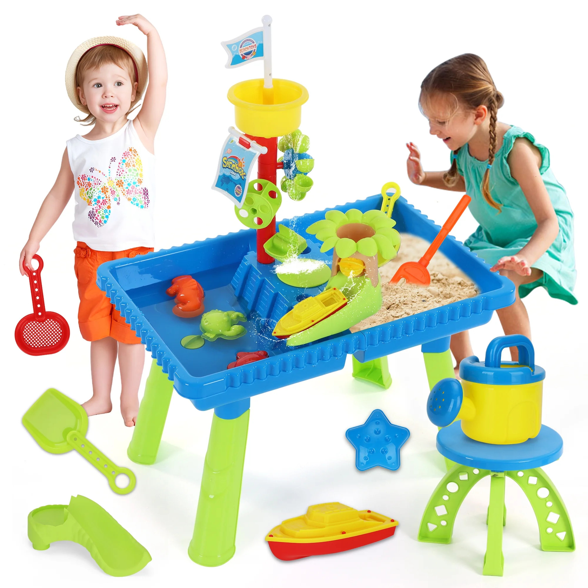 Yexmas Sand Water Table for Toddlers, Sand Table and Water Play Table, Kids Table Activity Sensor... | Walmart (US)