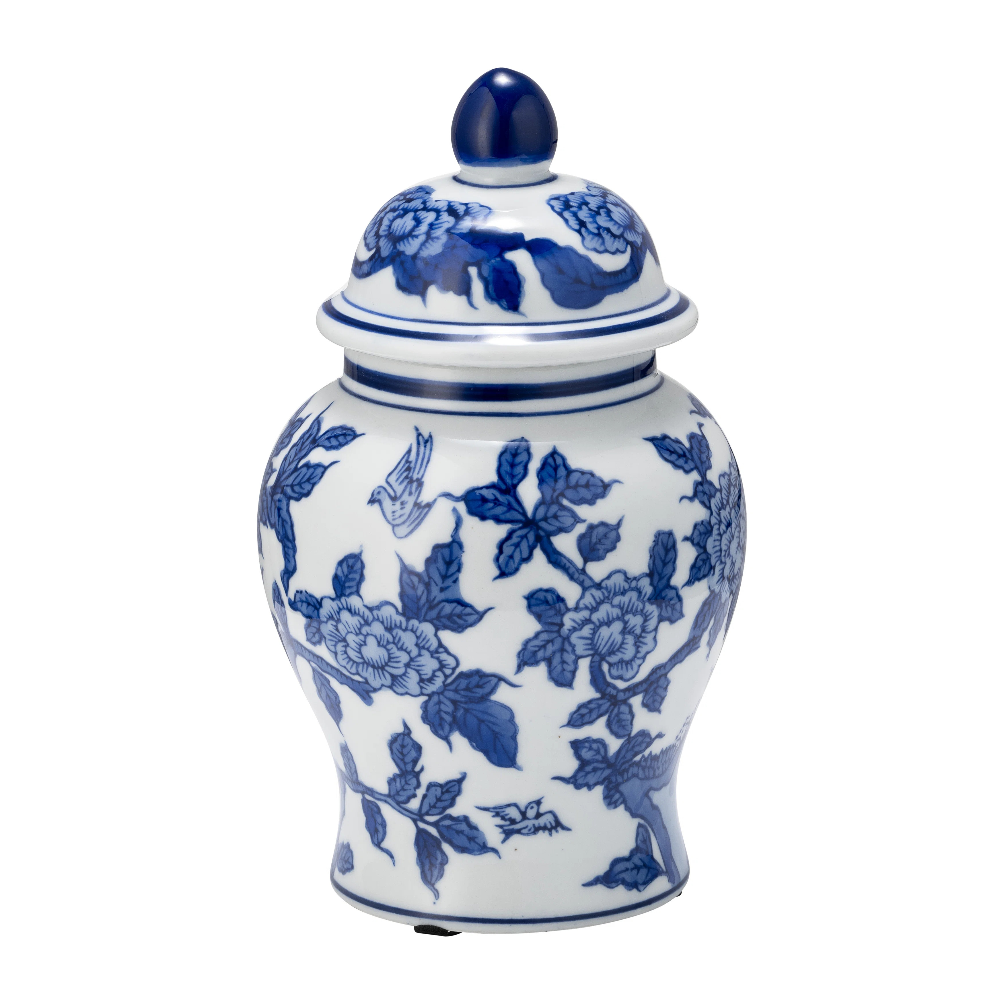 Alcott Hill Traditional Coastal Ceramic Ginger Jar, Elegant Decorative Centerpiece, Artisan-Craft... | Wayfair North America