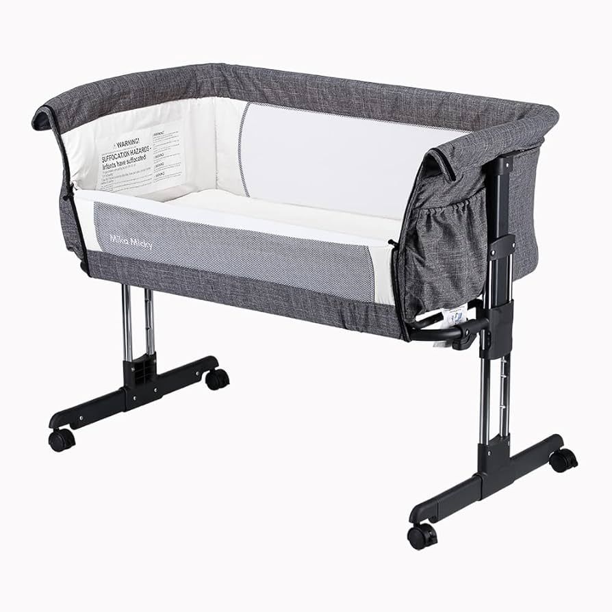 Mika Micky Baby Bassinet Bedside Sleeper Bedside Crib Easy Folding Portable Crib All mesh 2022 Ne... | Amazon (US)