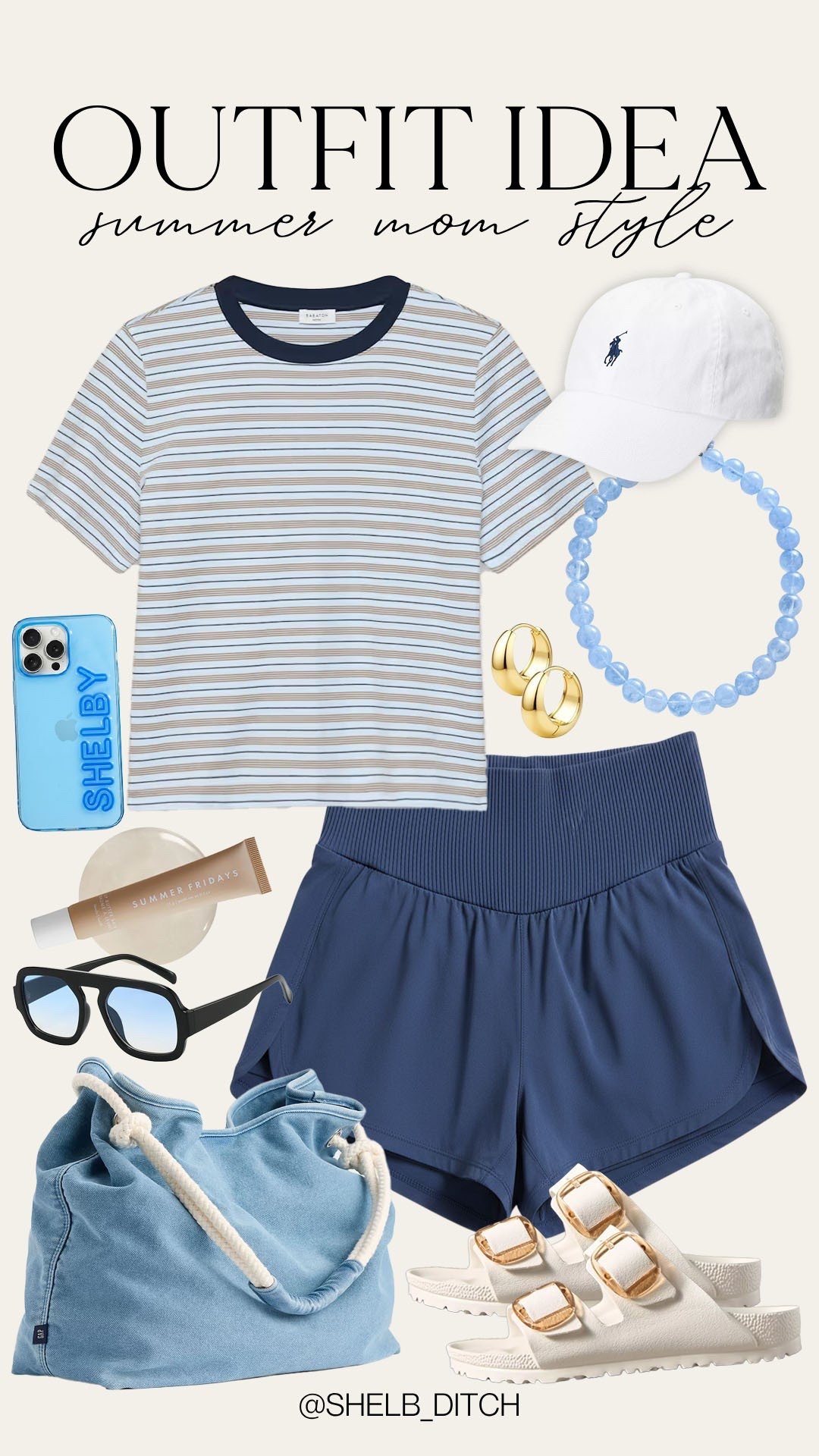 Comfy cute summer mom style. Comfy summer OOTD. Target active shorts. Aritzia striped tee. Summer striped tee. Trendy summer style. Casual mom outfit for summer. Busy summer day outfit idea.

#LTKmomlife #LTKootd #LTKSeasonal
