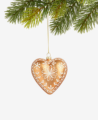 Holiday Lane Gingerbread Village Glass Heart Ornament, Macy's Exclusive - Macy's | Macy's