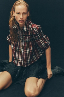 Maeve Shirred Yoke Blouse | Anthropologie (US)