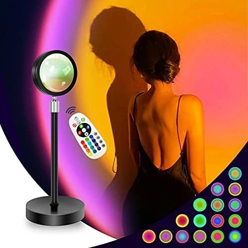 Sunset Lamp 16 Colors Changing Projector Light,LED RGB Rainbow Light Support USB Powered Remote 1... | Amazon (US)