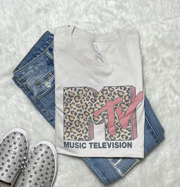 MTV Leopard Tee Shirt ( Vintage Feel ) | Sassy Queen
