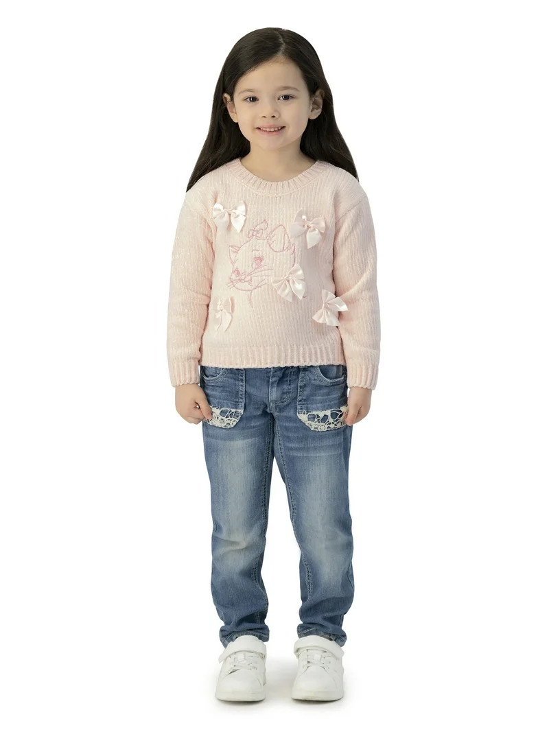 The Aristocats Toddler Girls Chenille Sweater, Sizes 12 Months - 5T | Walmart (US)