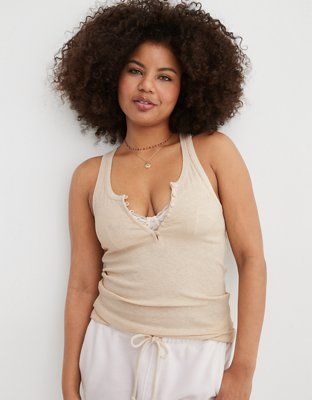 Aerie No BS Henley Tank Top | Aerie