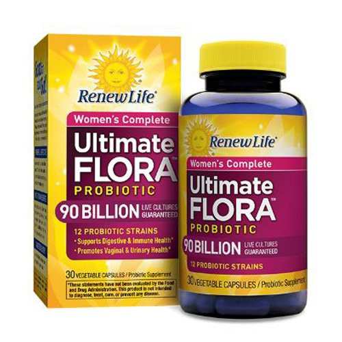 Renew Life Women's Complete Probiotic, Ultimate Flora, 90 Billion, 30 Capsules | Amazon (US)
