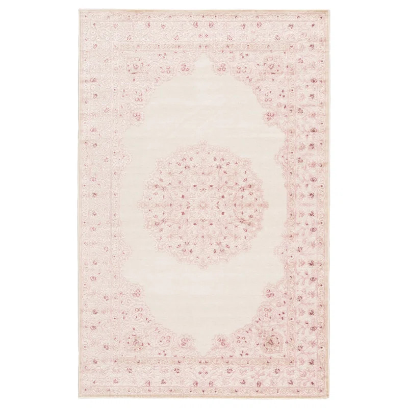 Devin Oriental Pink/White Area Rug | Wayfair Professional