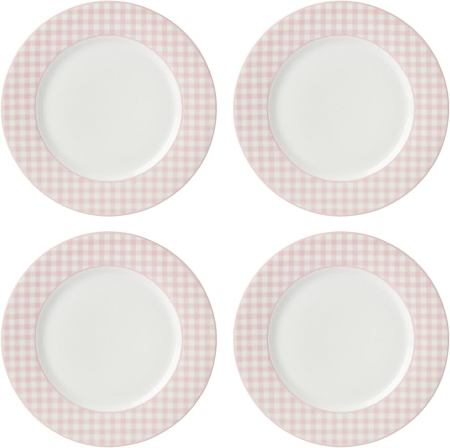 Lenox, Pink Gingham Dinner Plates, Set of 4, 4 Count | Amazon (US)