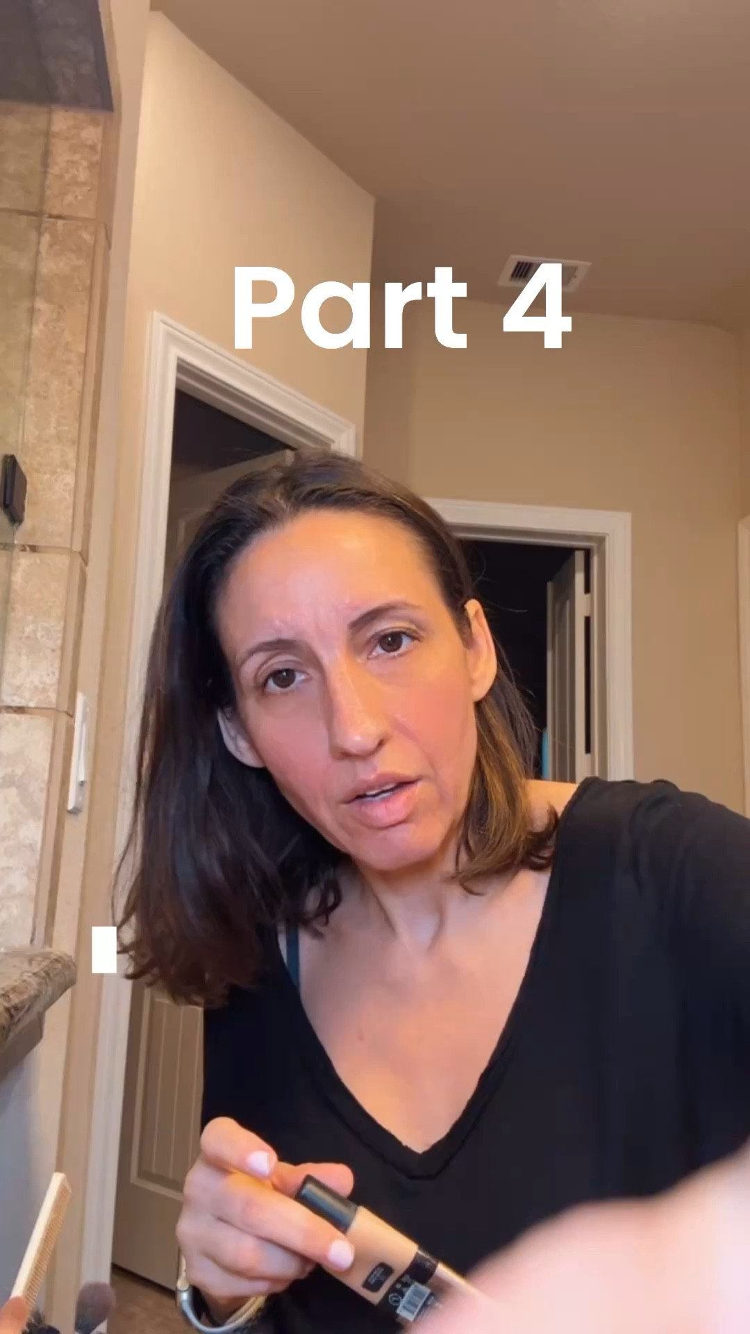 Part 4. Talking makeup, getting a hair stuck on my face and then off of it thank gosh. That feeling is the worst. 
Elf satin finish foundation. Great product  

#LTKBeauty #LTKstorytime #LTKselfcare