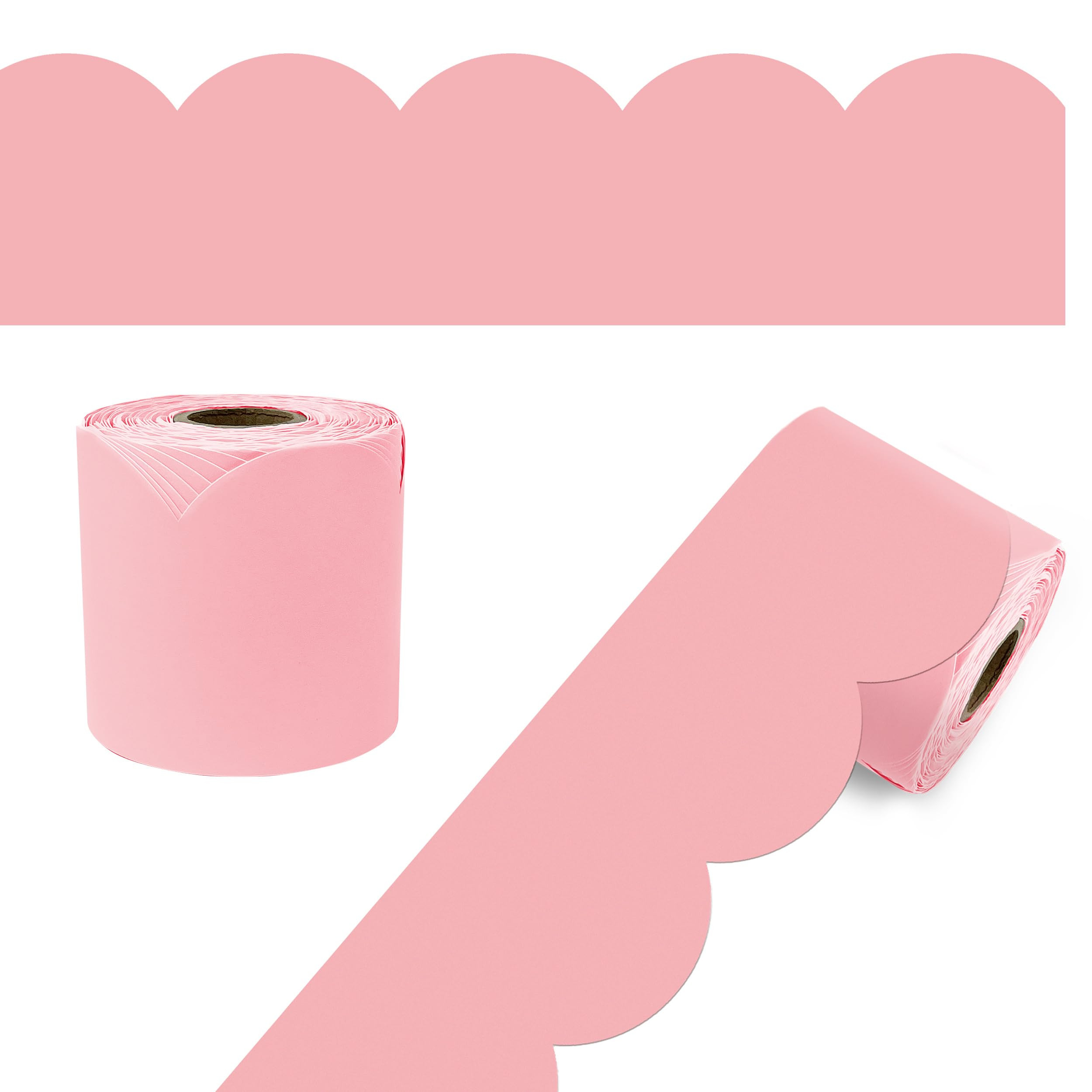 Carson Dellosa 65Ft of Dusty Rose Bulletin Board Borders, 1 Roll of Pink Scalloped Trim for Rolli... | Amazon (US)