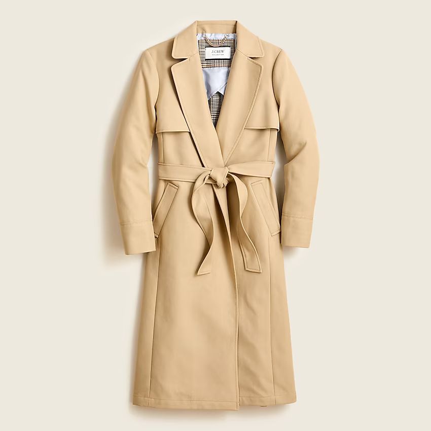 Collection tailored trench coat in double-faced plaid | J.Crew US