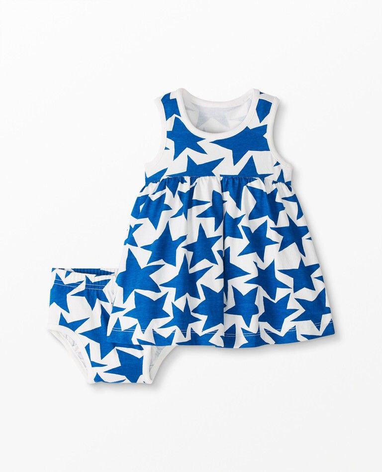 Baby 4th of July Dress & Bloomer Set In Cotton Jersey | Hanna Andersson