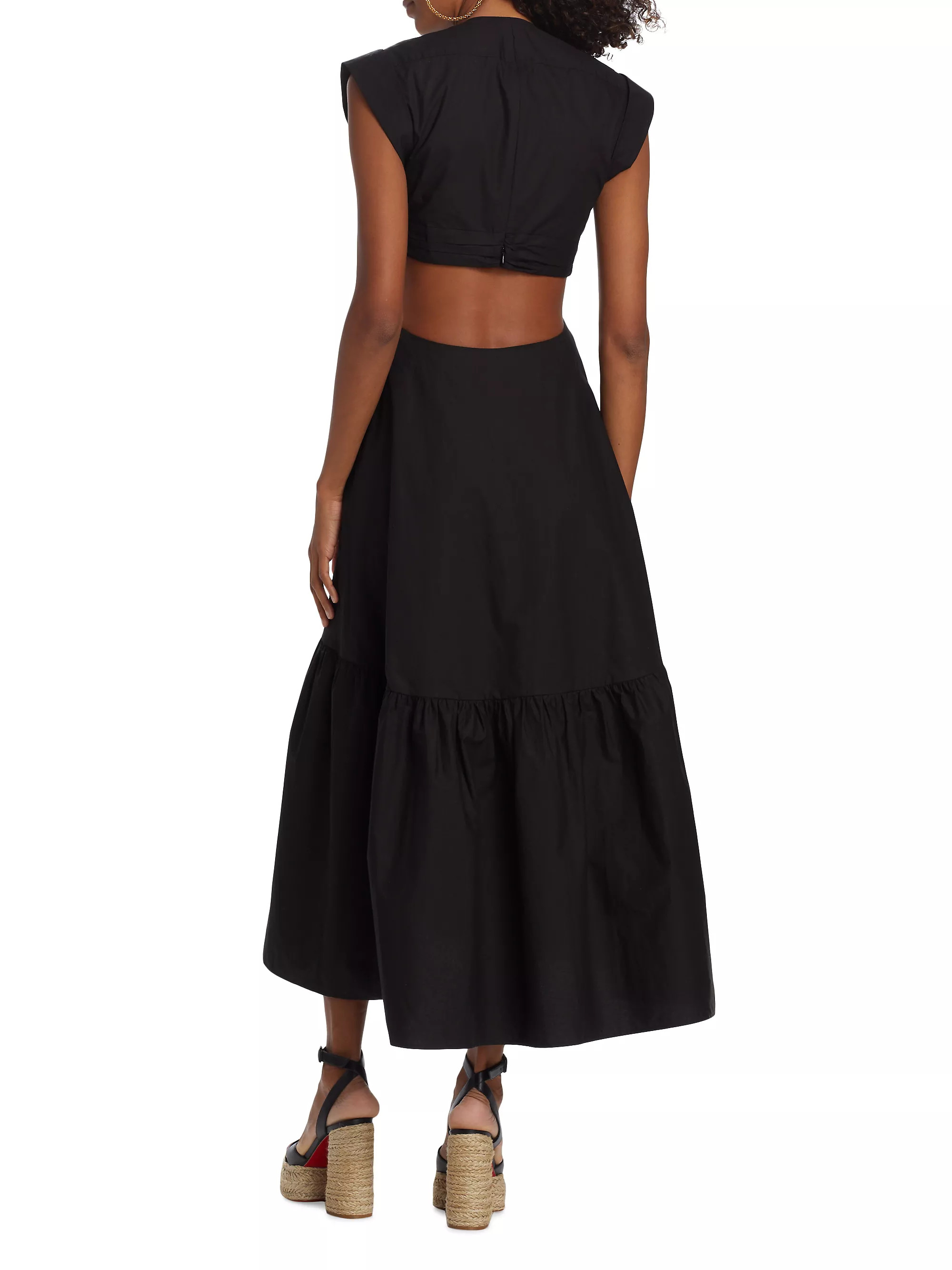 Shop A.L.C. Alexandria Cut-Out Midi-Dress | Saks Fifth Avenue | Saks Fifth Avenue