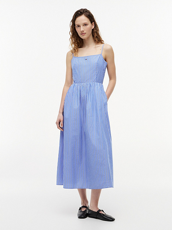 Crinkle Poplin Strap Maxi Dress | Tommy Hilfiger UK