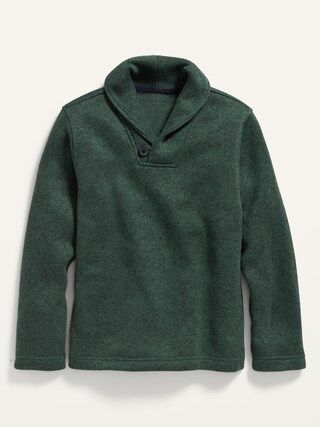 Sweater-Knit Shawl-Collar Sweatshirt For Boys | Old Navy (CA)