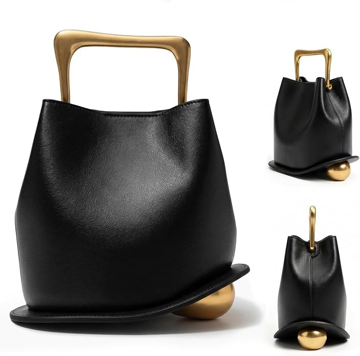 Women PU Leather Handbag Crossbody Shoulder Purse Top Handle Bucket Bag - Personalized Bucket Han... | Amazon (US)