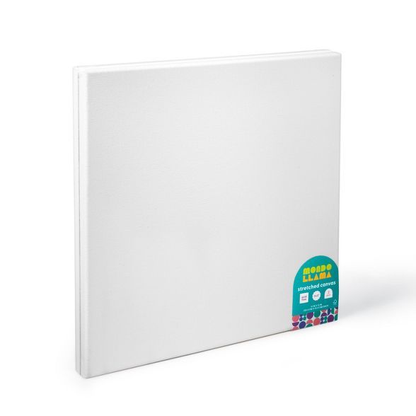 2pk 12"x12" Stretched Canvas White - Mondo Llama™ | Target