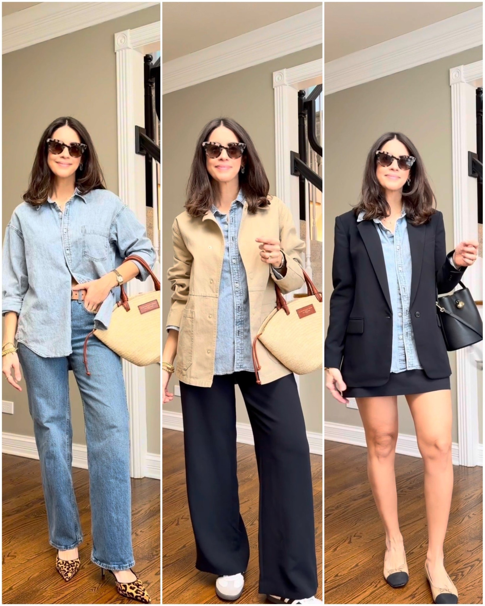 Spring outfits 2026 with denim shirt
This shirt is oversized and I’m wearing a size Small. 

#LTKSeasonal #LTKmomlife #LTKgrwm