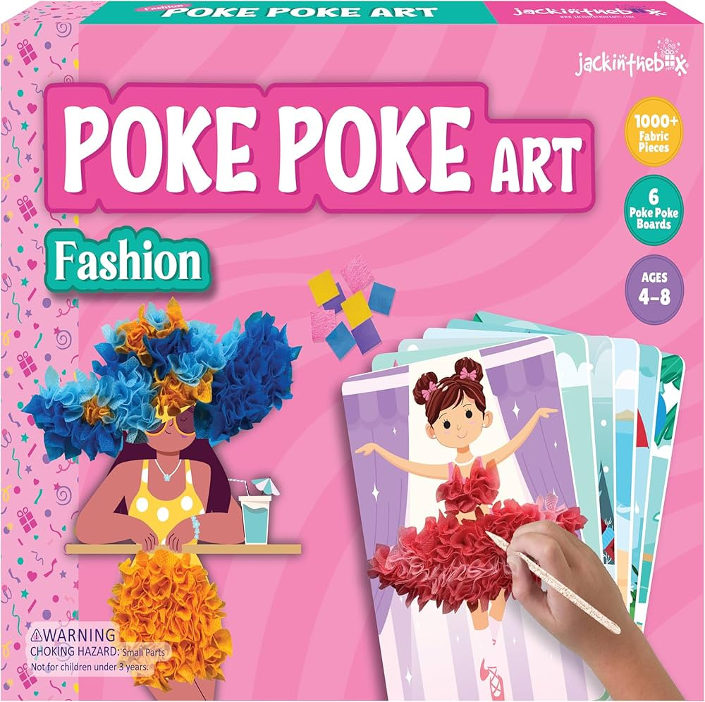 jackinthebox Poke Poke Art for Kids – Fashion Theme Dress Decorations Like Princess, Winter, Mo... | Amazon (US)