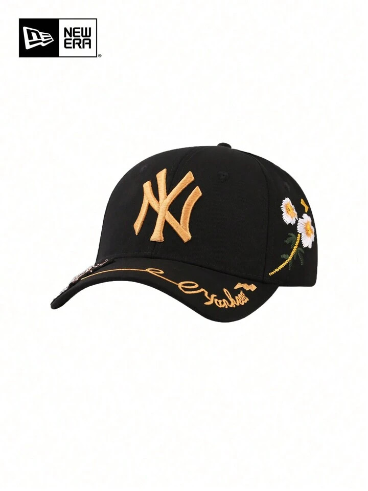 N E W E R A 1pc New Era Official NY Black Honeybee Baseball Cap, Unisex Couples Design, Windproof... | SHEIN