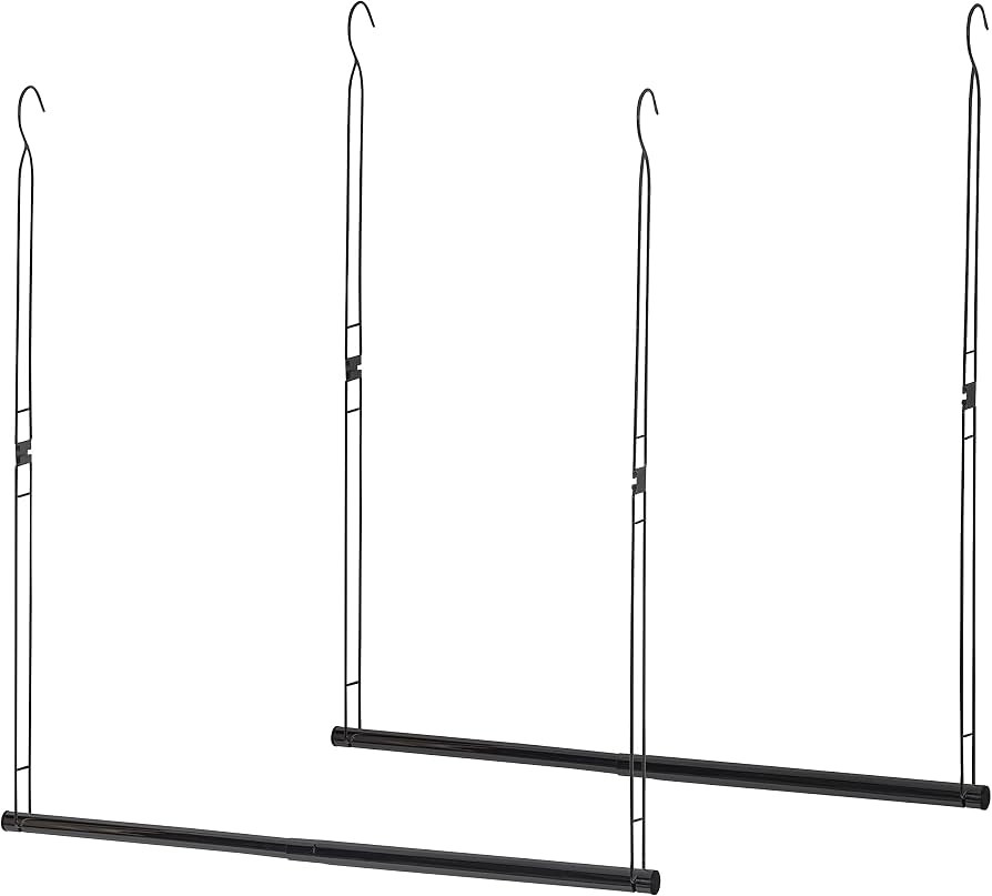 STORAGE MANIAC Adjustable Width and Height Closet Hanging Organizer, Space-Saving Clothes Hanging... | Amazon (US)