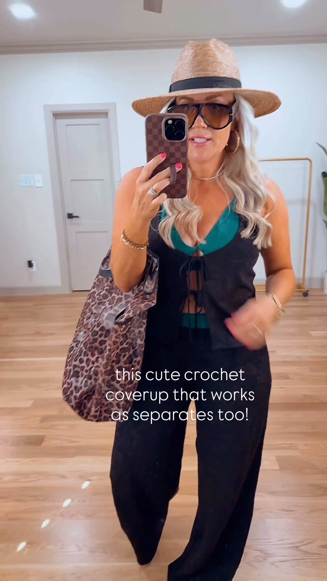 This crochet coverup set is so flattering and comfy! 