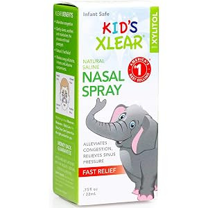 Xlear Kid’s Nasal Spray with Xylitol, All-Natural Saline Nasal Spray for Sinus Rinse & Sinus Re... | Amazon (US)