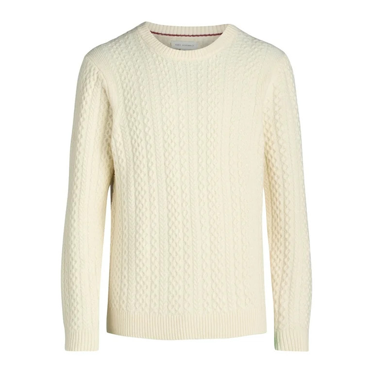 Free Assembly Men's Fisherman Sweater, Midweight, Sizes XS-3XL | Walmart (US)