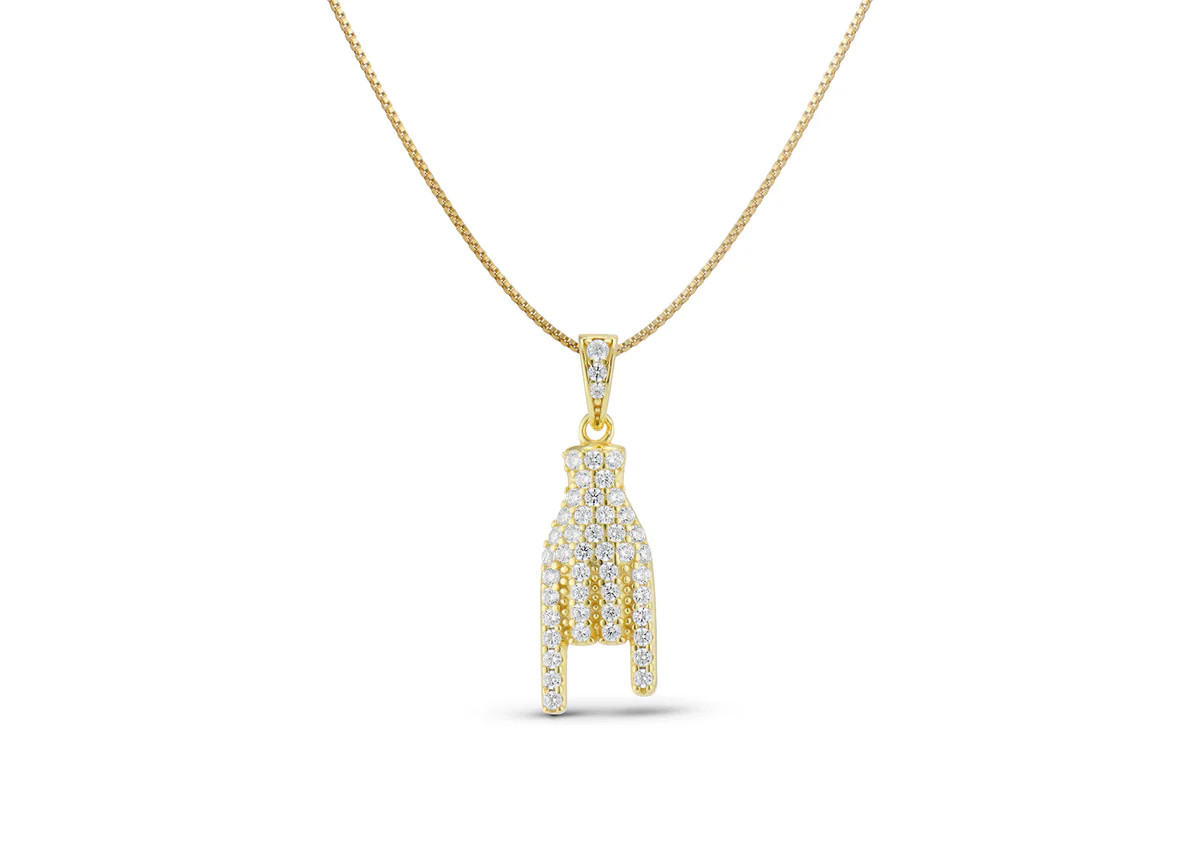 CZ GOOD LUCK CORNUTO NECKLACE | EP JEWELS 