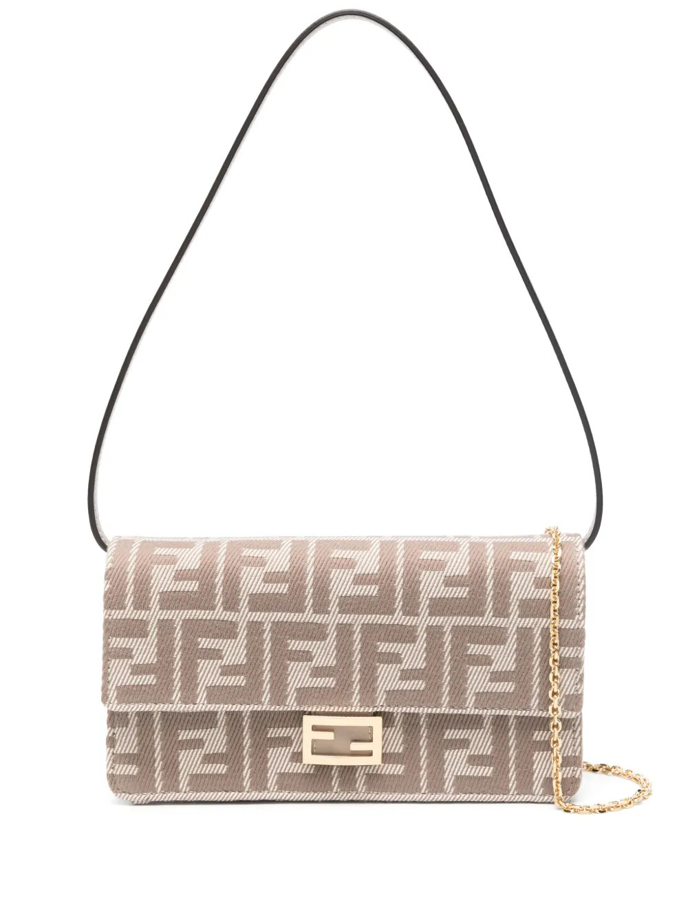 FENDI FF-jacquard Shoulder Bag | Brown | FARFETCH BR | Farfetch (BR)